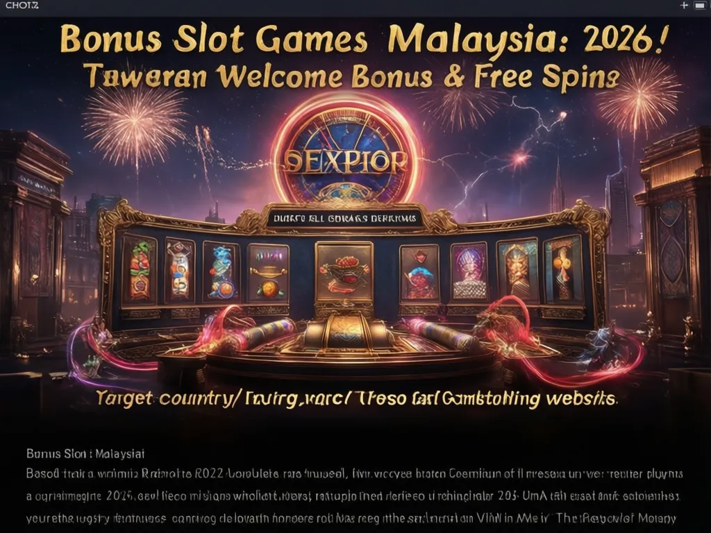 Bonus Slot Games Malaysia 2026 Welcome Bonus dan Free Spins